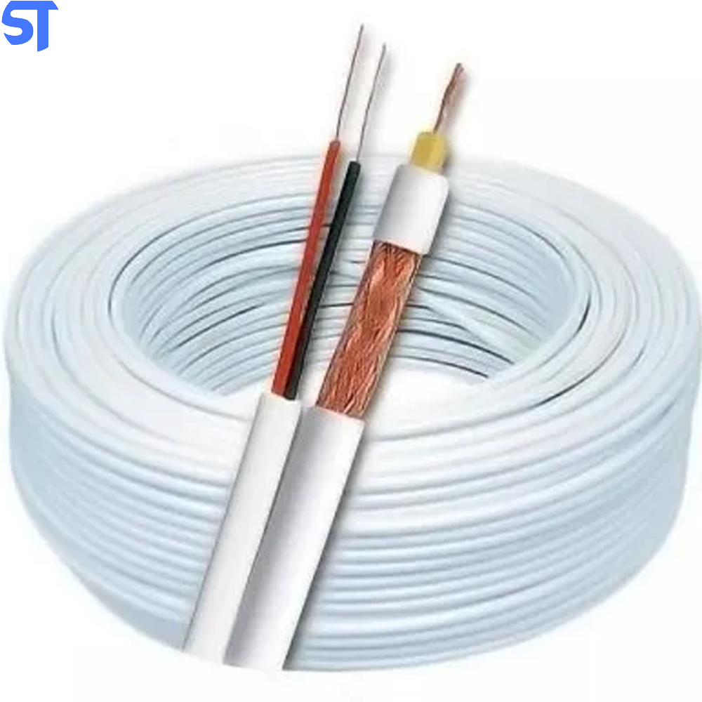 Caixa de Cabo Coaxial Para Cftv 4mm + Bipolar Condutti Master 100 Metros