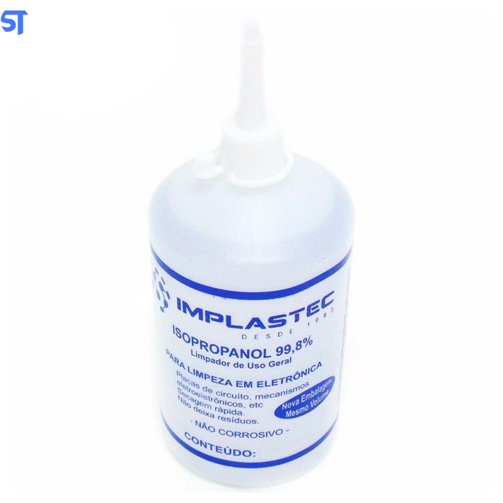 Álcool Isopropílico 99,8% Isopropanol Garrafa 250m Implastec