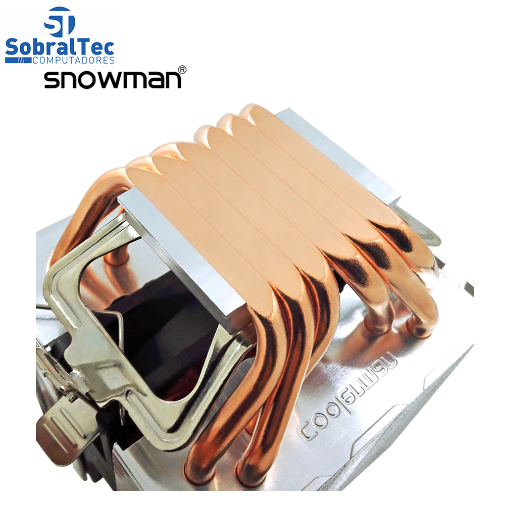 Cooler FAN Gamer  Azul Para Processador Intel e AMD M-X6 Boneco De Neve