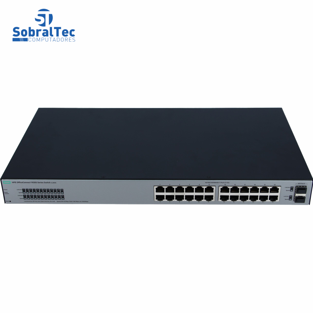 Switch Gerenciável 24 Portas Gigabit 2x Sfp Hpe Aruba 1920s-24g Layer 3 Jl381a