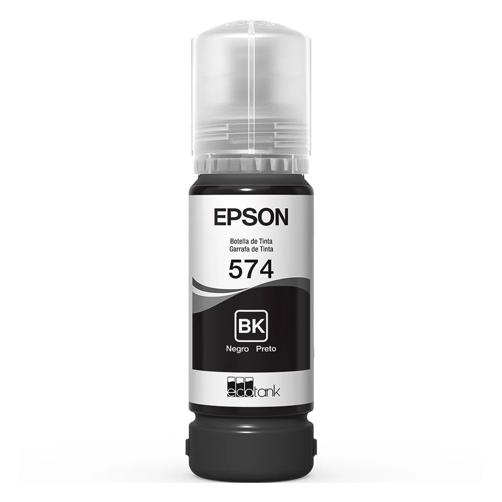 Refil de Tinta Epson 574 Preto Bk 70ml Original T574120 para EcoTank L8050/ L18050/ L 8050 L 18050
