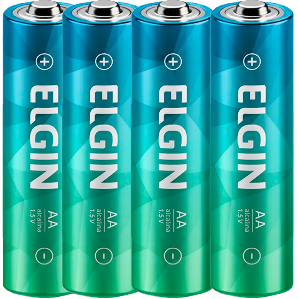 Pilha Alcalina AA 1,5V Blister Com 4 Unidades Elgin ELE000000082153