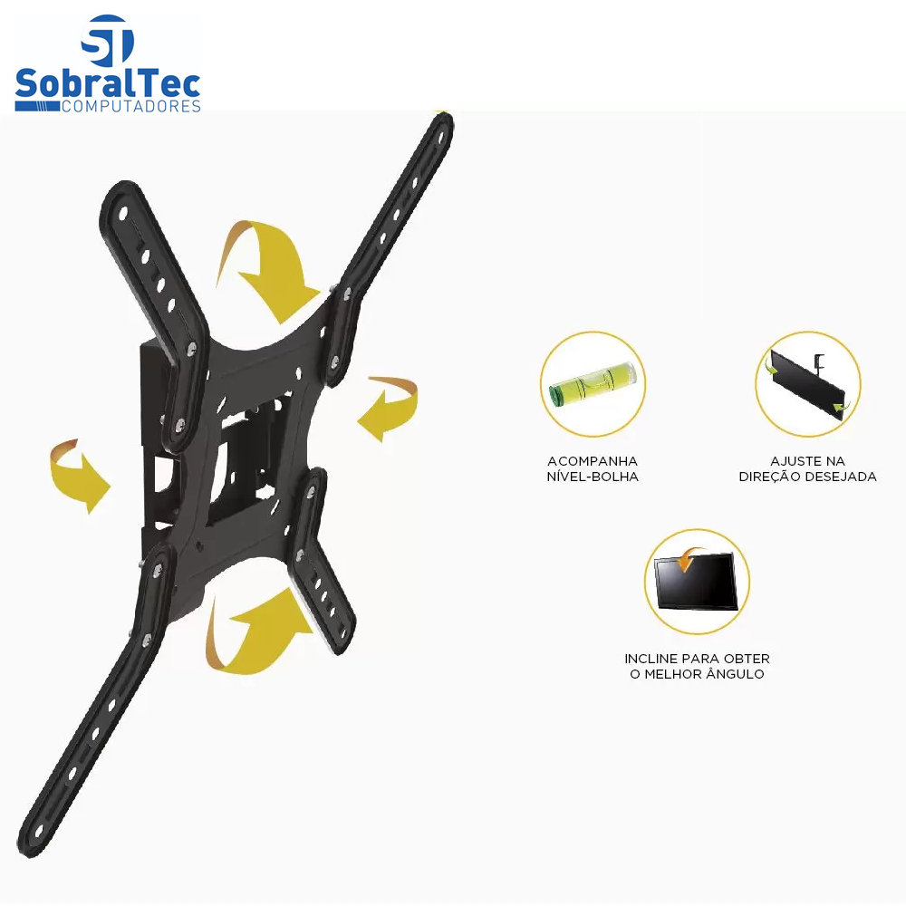 Suporte para TV Inclinável de Parede 26” até 55” - ELG T03V4