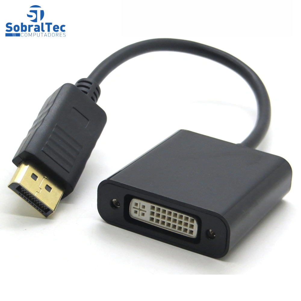 Conversor Displayport  Para Dvi Com Cabo 25Cm