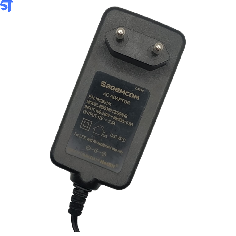 Fonte de Alimentação 12V 2,5A -SAGECOM