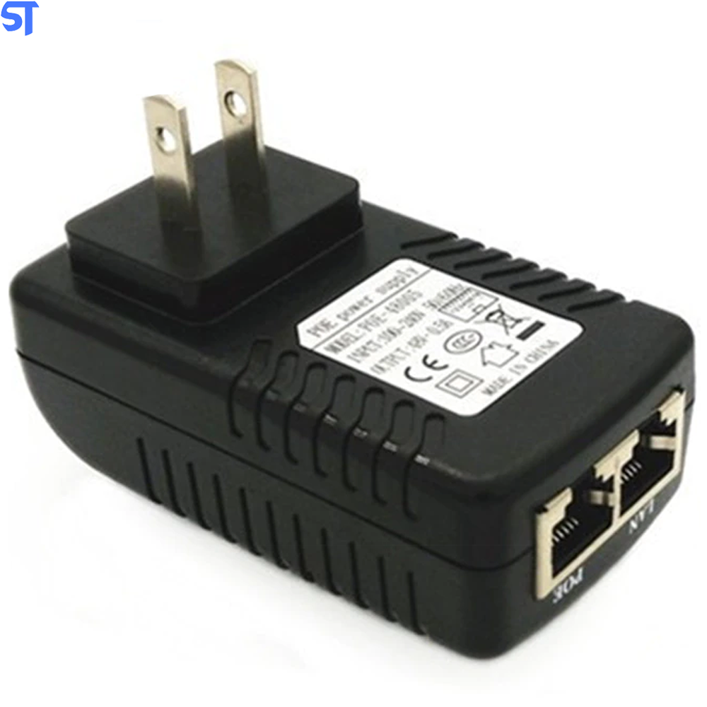 Fonte Poe Injector Ethernet CCTV 48V 0.5A