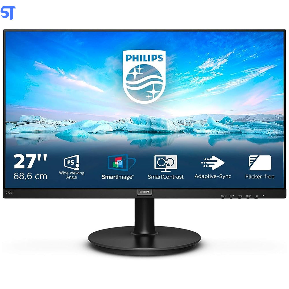 Monitor Philips V-Line 27" LED FHD 272v8a / 75hz / IPS / Hdmi / VGA / Display Port / Vesa / Multimidia / Adaptive-sync
