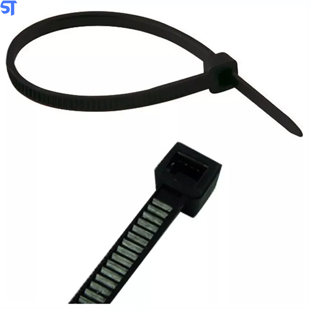 Abraçadeira De Nylon  Para Lacre 4, 8mm X 250 Mm Com 100 Peças Preto TRX Ref : 1143