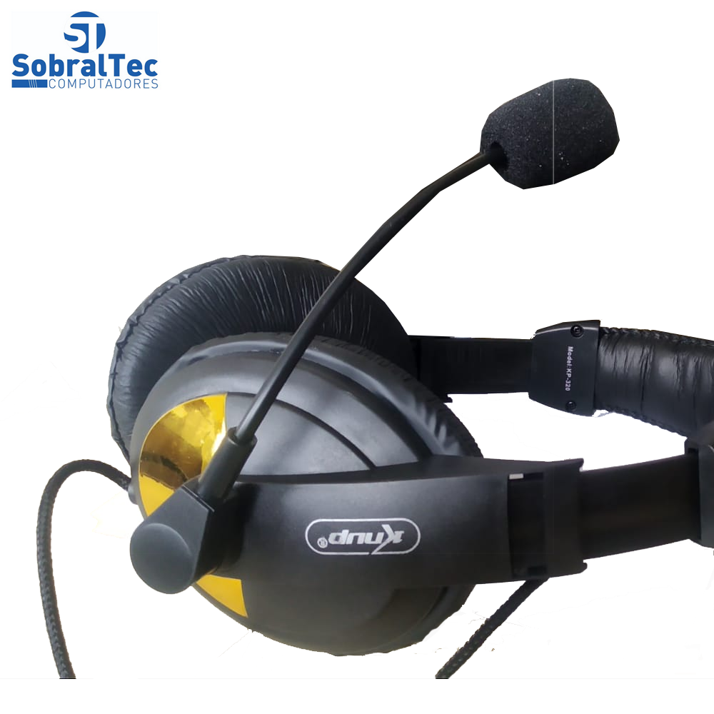 Fone De Ouvido Headset Com Microfone Knup Kp-320
