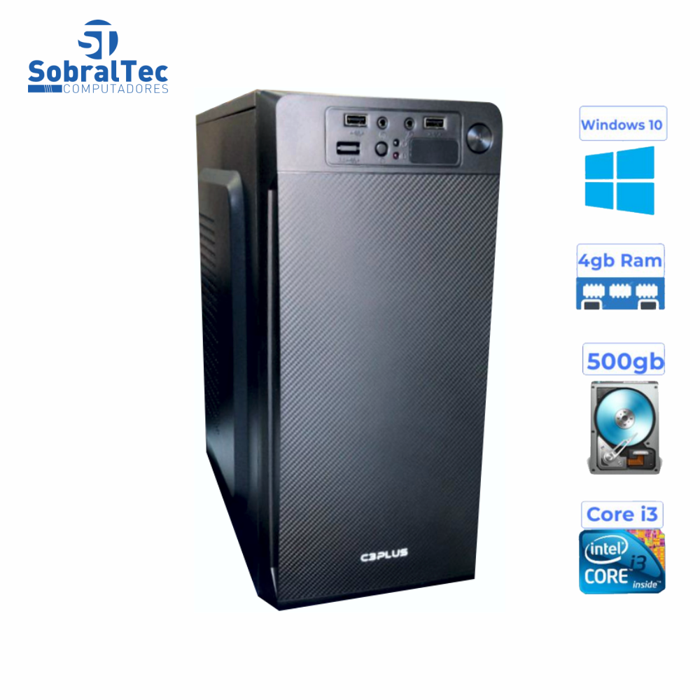 Computador Core i3- 3240-HD 500GB - Memória Ram 4GB- Gag. Micro- ATX MT-11BK C3Plus