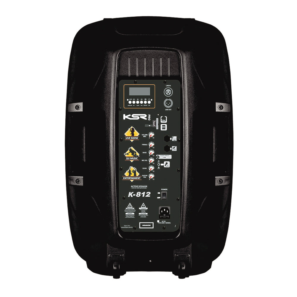 Caixa De Som 12 Polegadas Ativa K812 KSR Pro Usb Bluetooth 500w