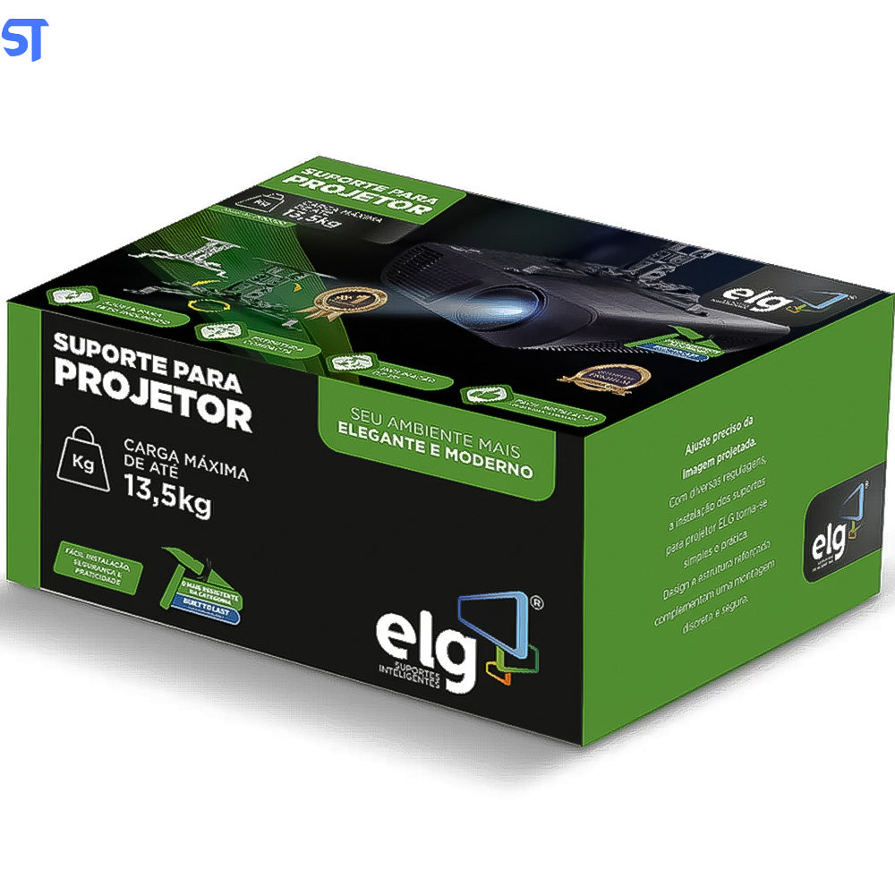 Suporte Para Projetor De Teto ELG Suportes PRO100B Preto