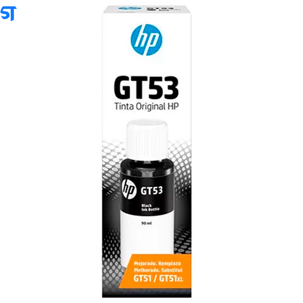 Garrafa de Tinta HP GT53 Preta Original 1VV22AL 4.000 Páginas para HP Smart Tank 519 530 615 500 514 515 517 617 618