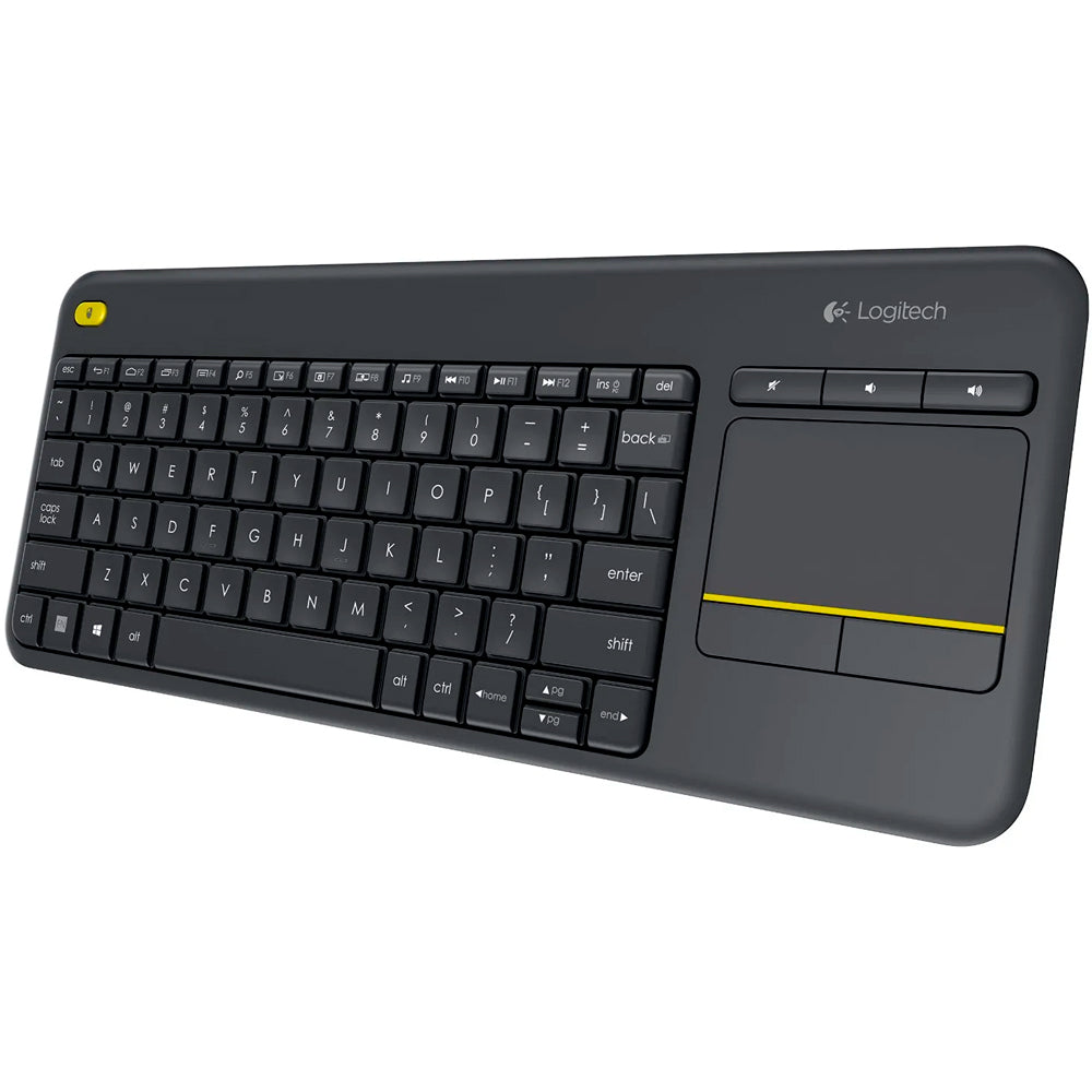 Teclado Logitech Wireless Touch Pad K400 Plus Media TV- Preto