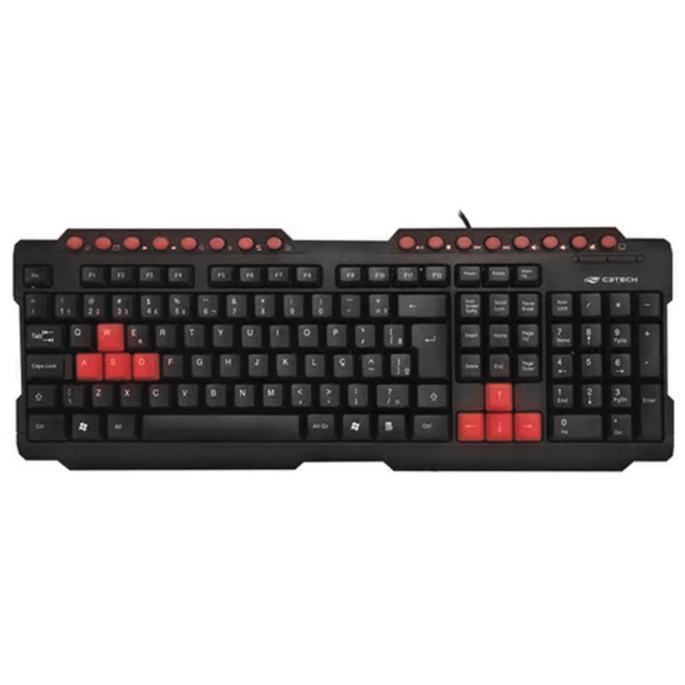 Kit Teclado e Mouse USB GAMING GK-20BK C3Tech
