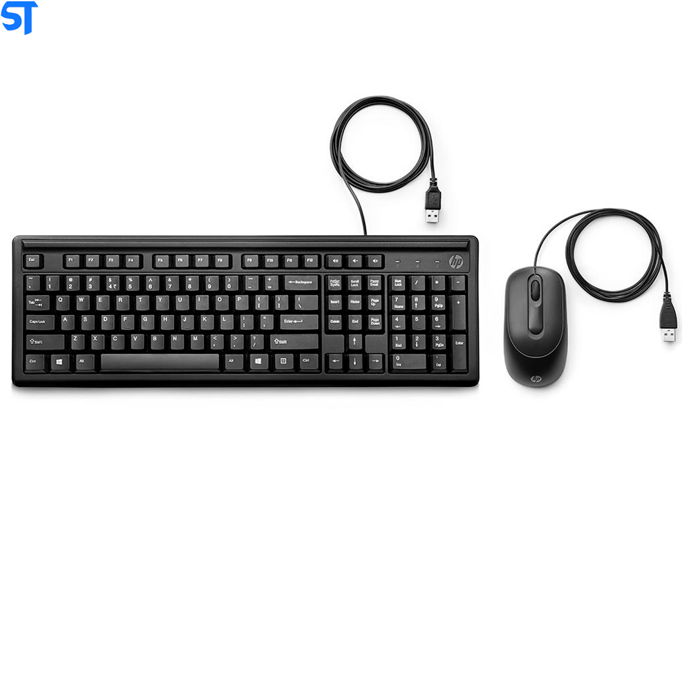 Kit Teclado e Mouse HP USB 160 Preto Padrão ABNT2-6HD76AA#AC4