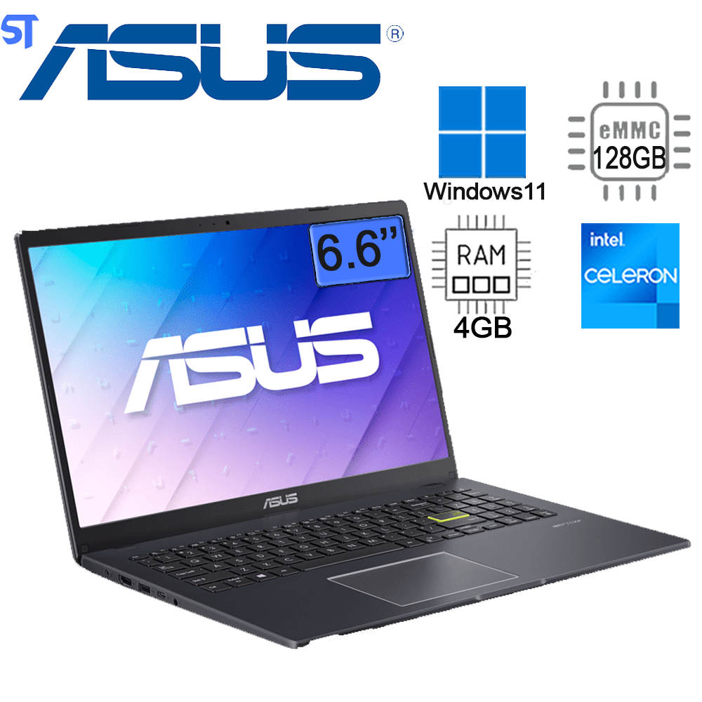 Notebook Asus E510 Vivobook Intel Celeron N4000 4Gb Ram 128GB eMMC Tela 15,6