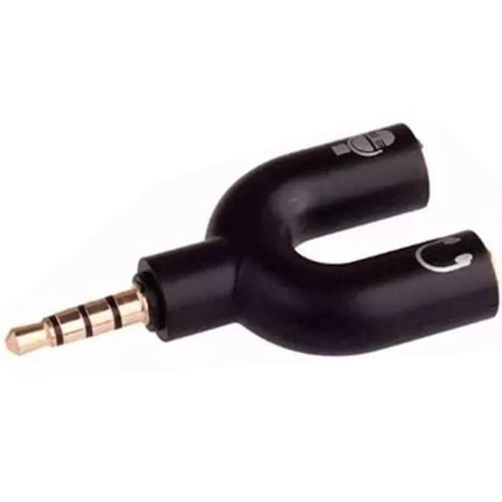 Adaptador de Audio Splitter P3 Headset Fone Microfone P2 Para P3 Audio KP-HM005