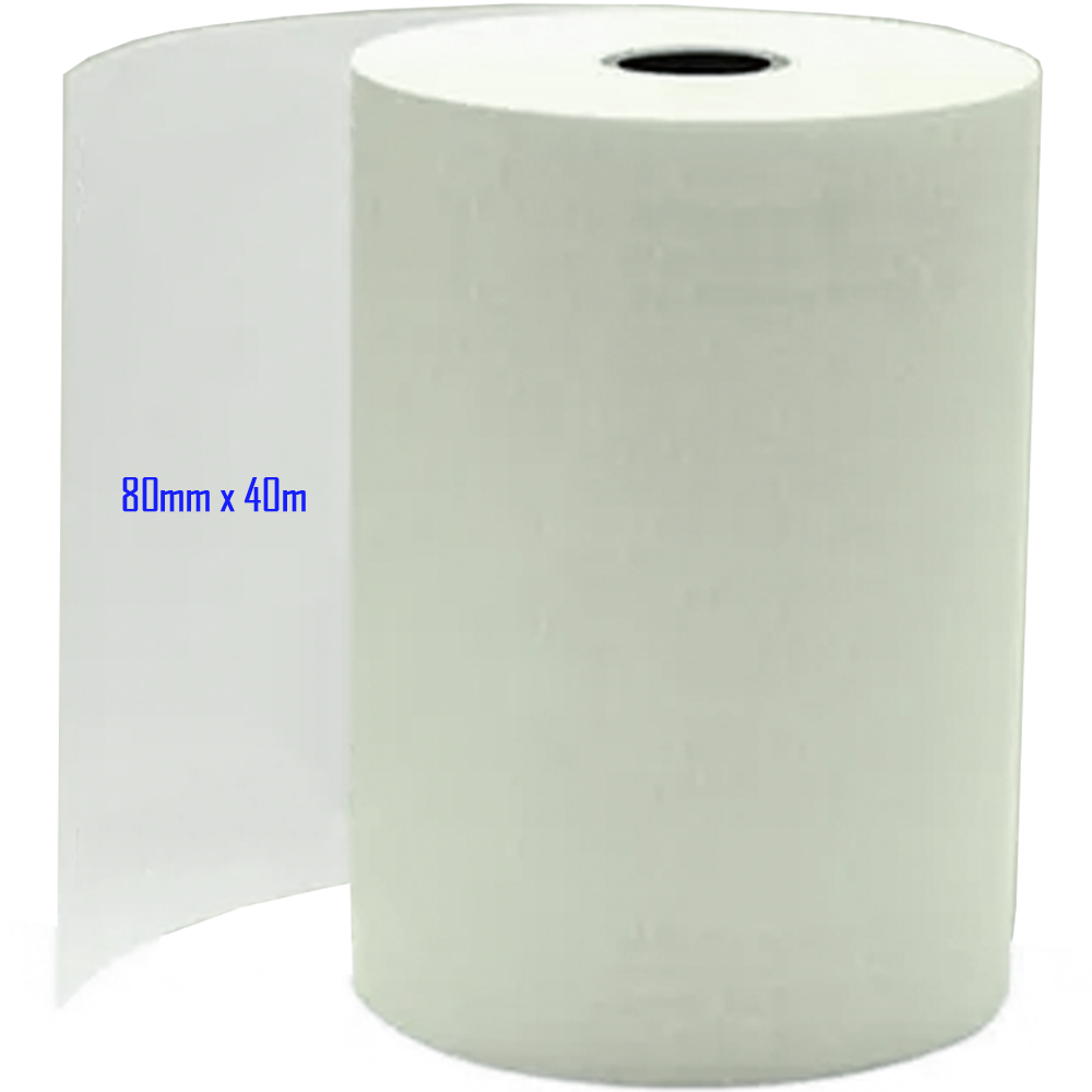 Bobina Térmica 80mm x 40m 1 Via. Rio Branco Branca ( Unidade )