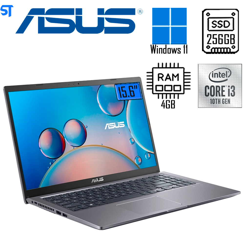 Notebook Asus Intel Core i3 1005G1, 4GB RAM, 256GB SSD, Tela 15.6, Windows 11 Home, Cinza - X515JA-BR2750W