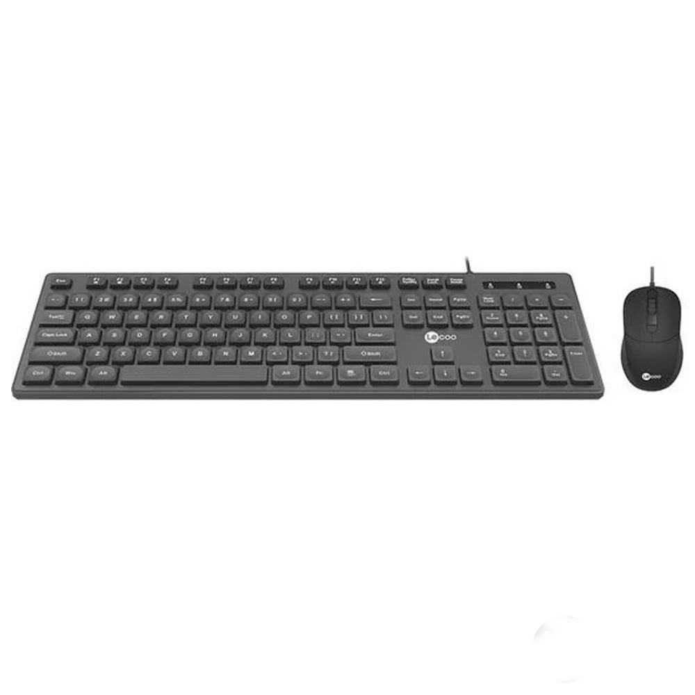 Kit Teclado e Mouse USB LECOO CM102 Preto