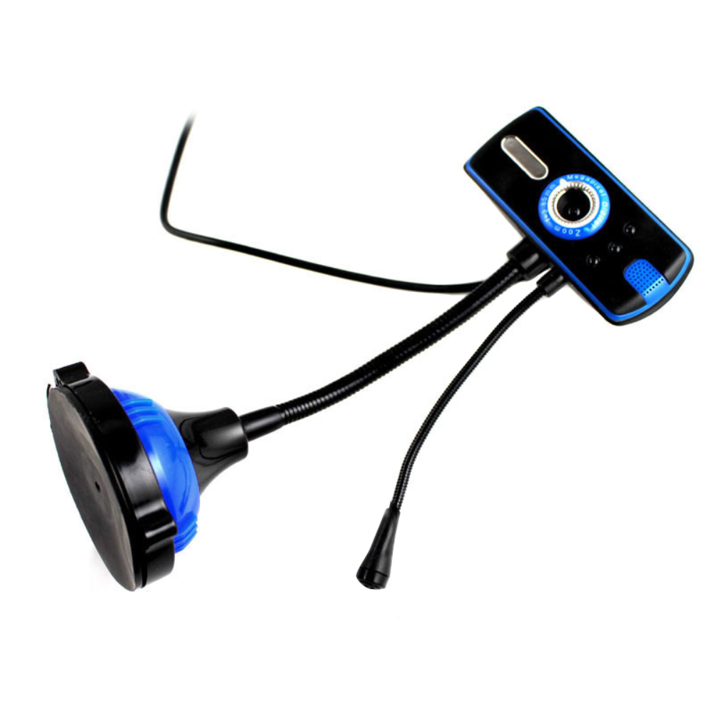 Webcam Pc Zoom Digital 3.85 Com Microfone Usb 2.0 Foco Manual Azul Quadrada