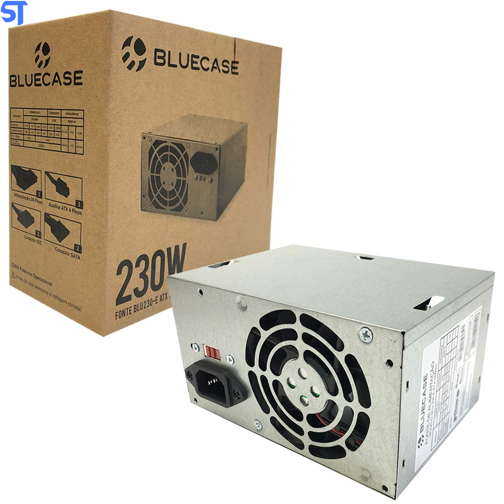 Fonte de Alimentação ATX 230W SMALL Com Caixa (BLU230-E SMALL) - Bluecase S/Cabo
