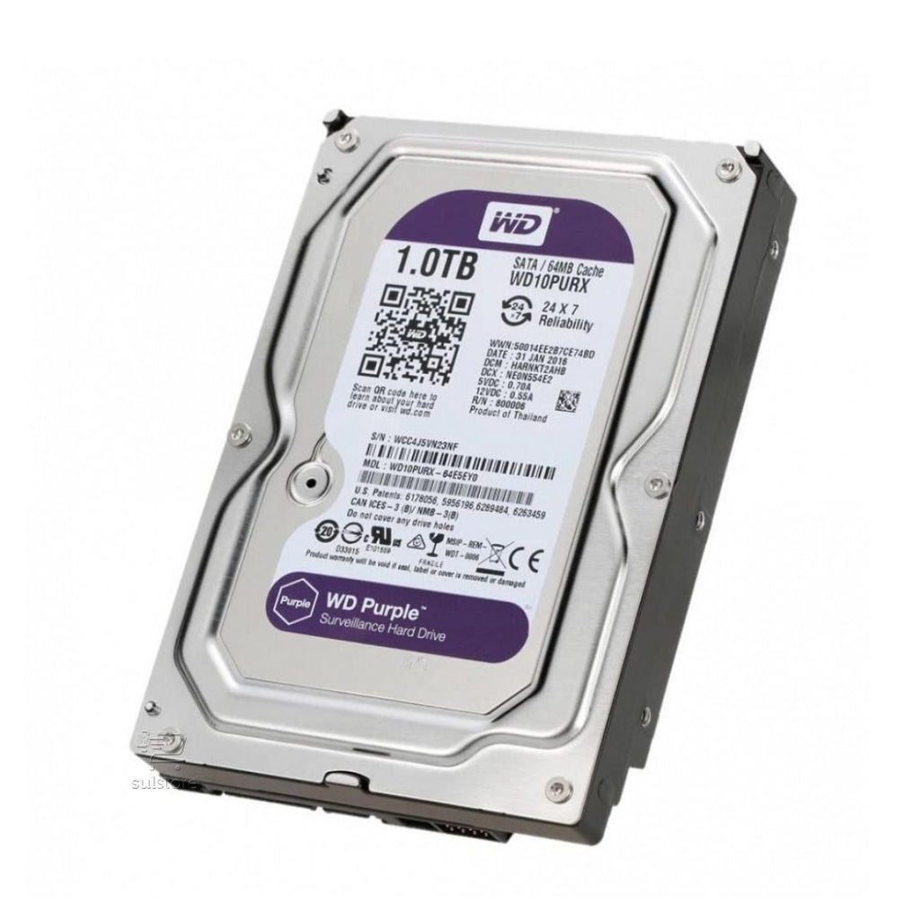 Hd Int. Para Dvr Western Digital 1.0 Tera Sata 3- 6Gb/s WD10PURZ