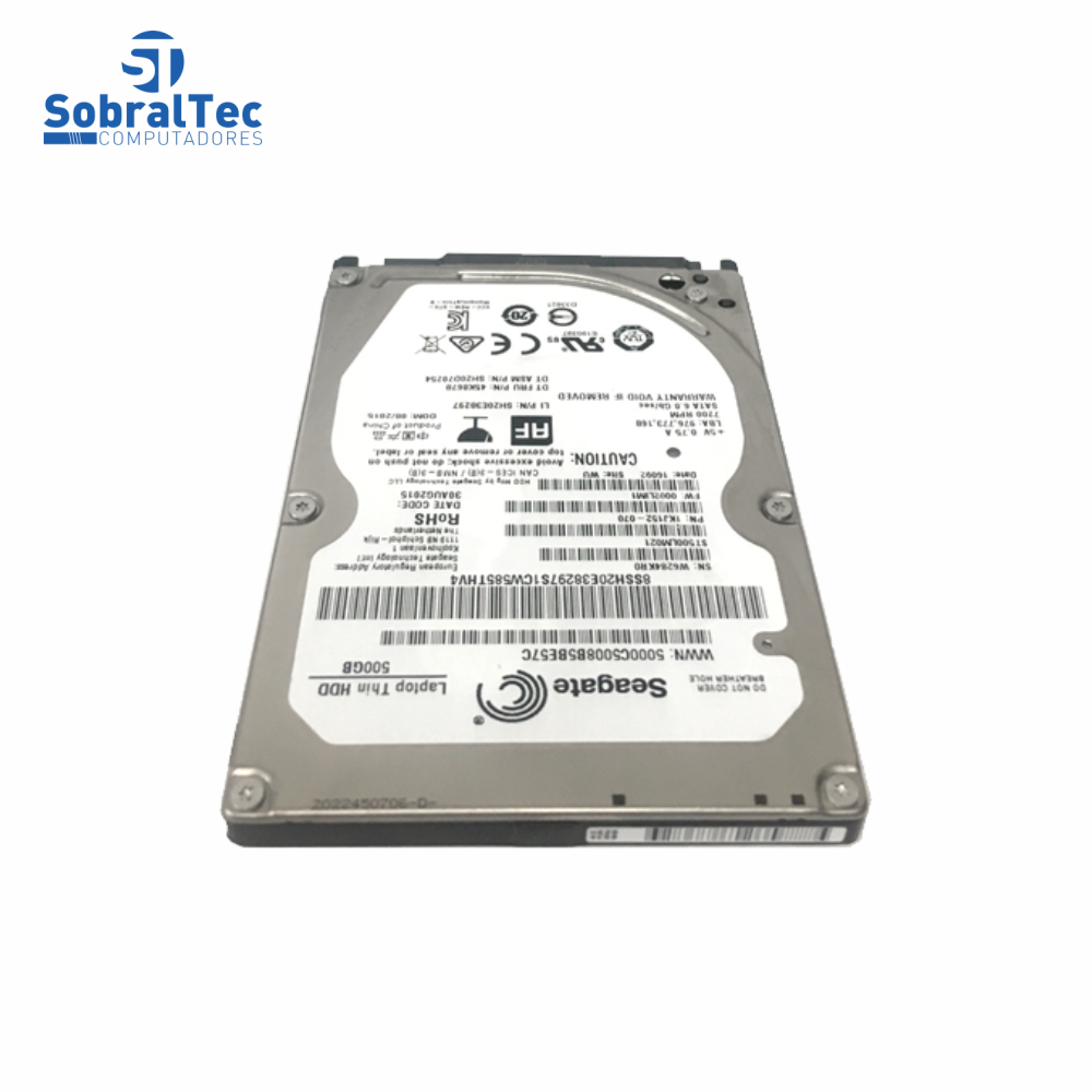 HD Interno Para Notebook 500Gb SATA 3 2.5 Seagate ST500LM021 PULL