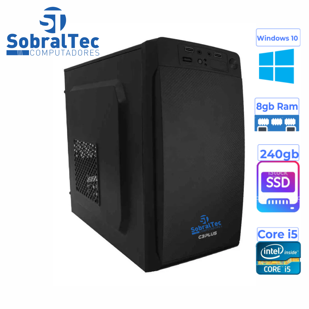 Computador Intel Core i5-3340 HD SSD 256GB Memória Ram DDR3 8GB SobralTec