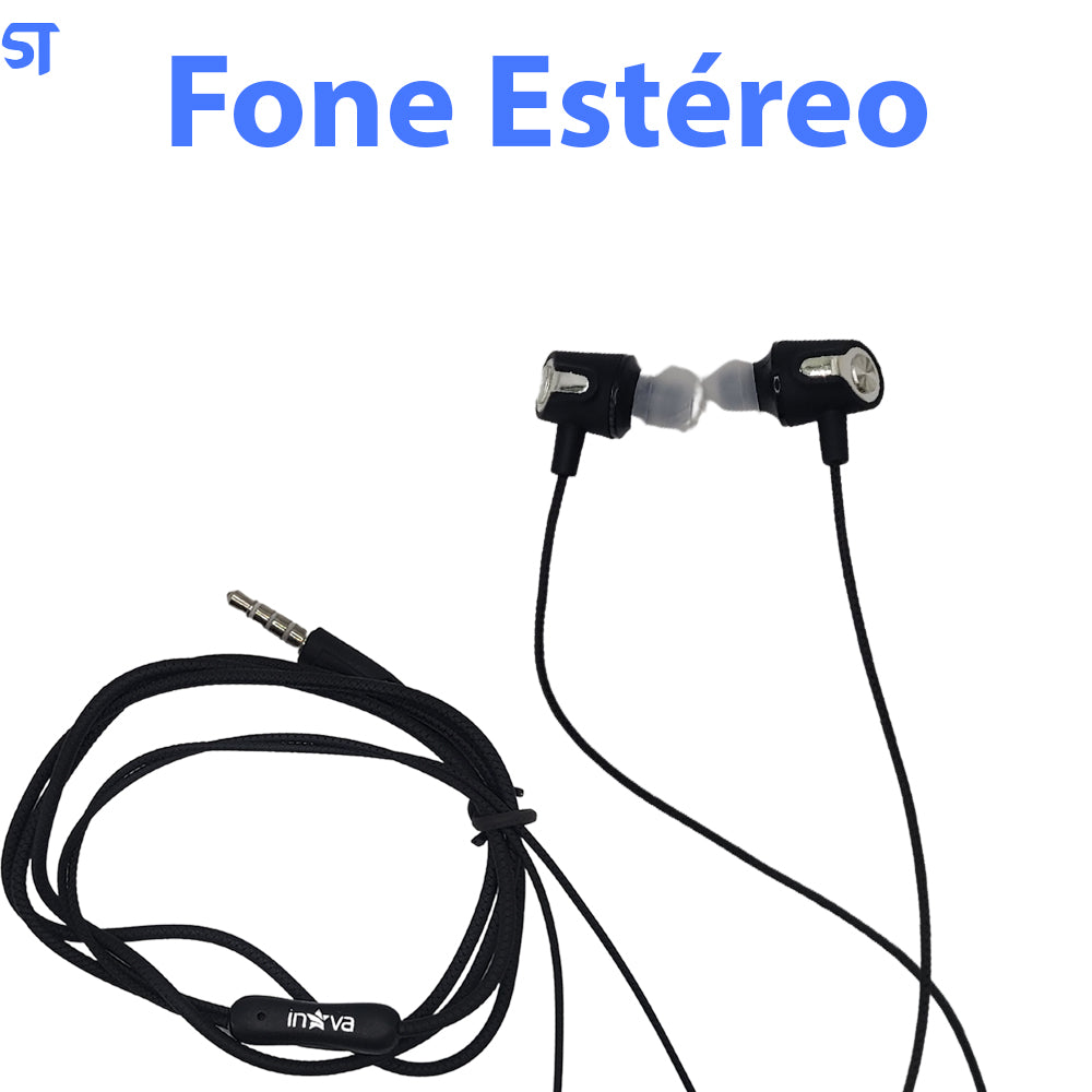 Fone de Ouvido Estéreo 1.2M com Microfone - Inova