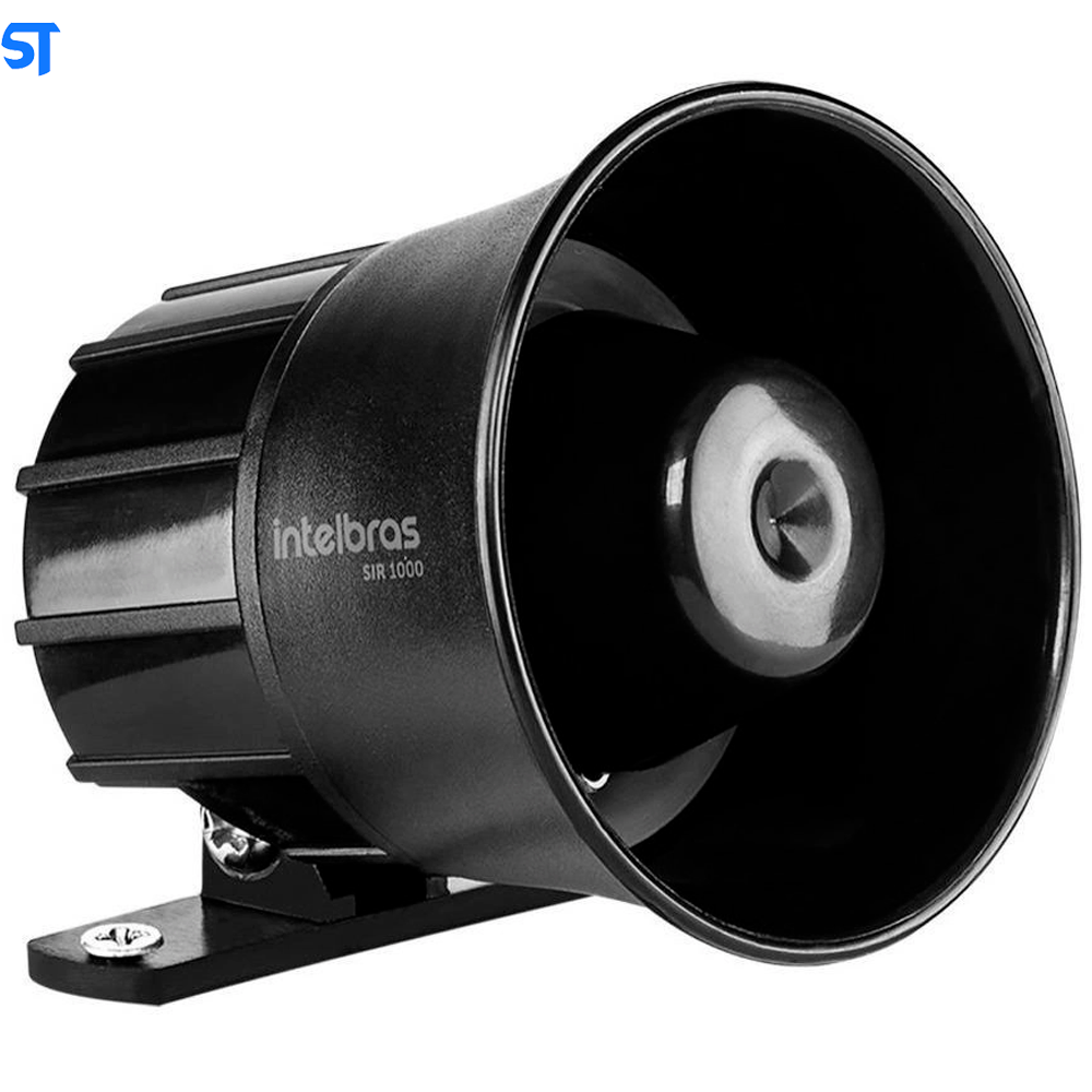 Sirene Para Alarme e Cerca - Intelbras - 105 DB Sir 1000 - Preto