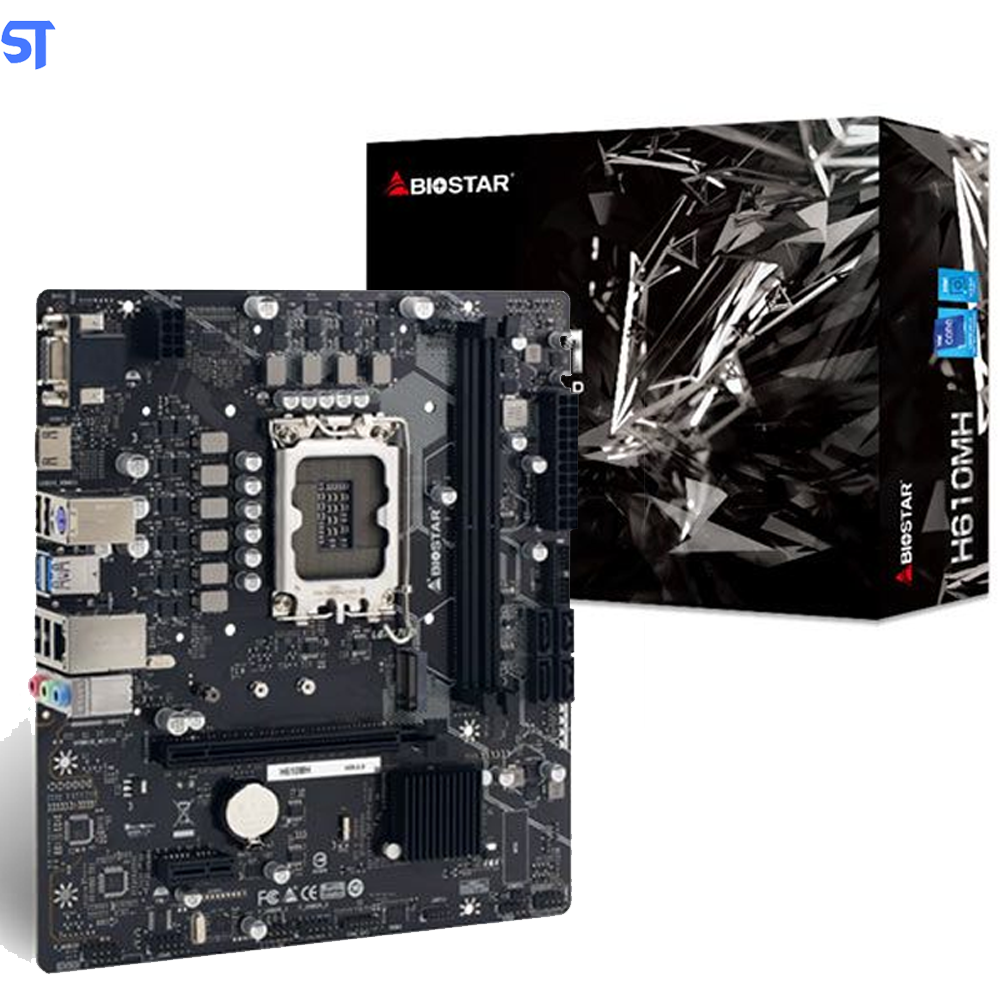 Placa Mãe Biostar H610MH, Chipset H610, Intel LGA 1700, DDR4 mATX, 12ª Geração