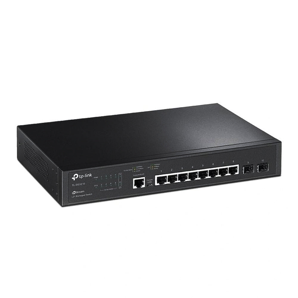 Switch Gerenciável 8 Portas L2 TP-Link TL-SG3210 Gigabit 10/100/1000Mbps Com 2 Slots SFP Jetstream