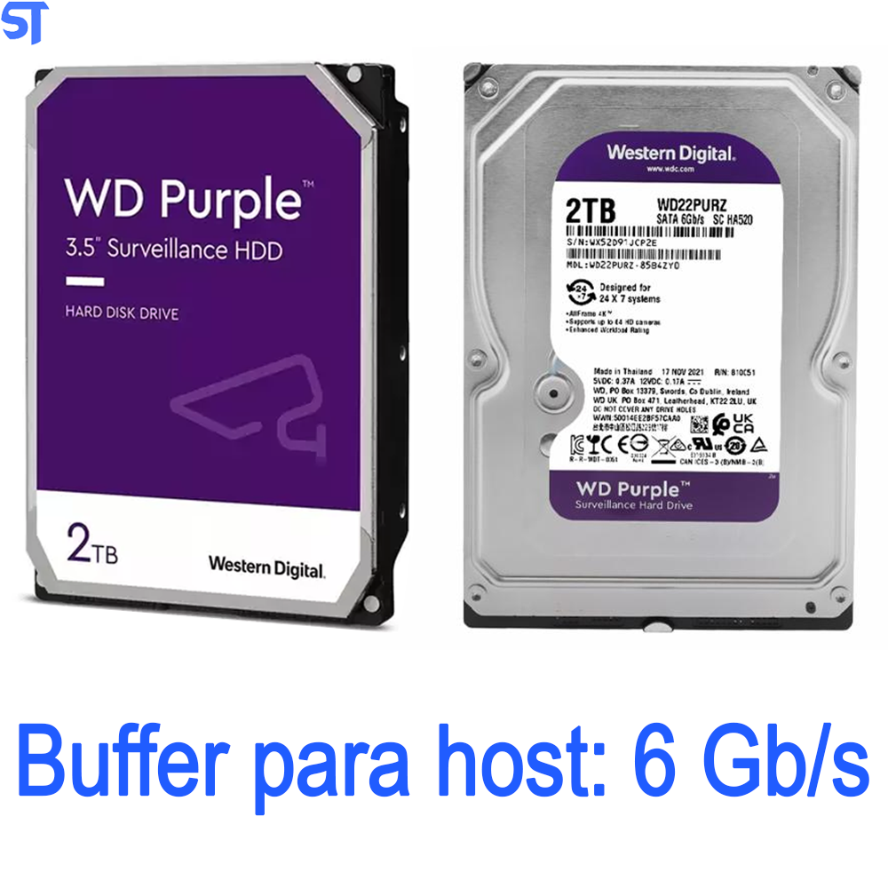 HD Interno para DVR Western Digital 2TB WD Purple 3.5
