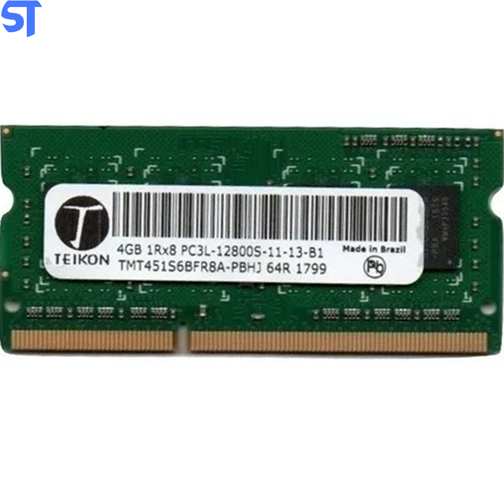 Memória Ram Notebook  Ddr3 4GB Pc3l-12800s-11-13-b1  1rx8 Teikon