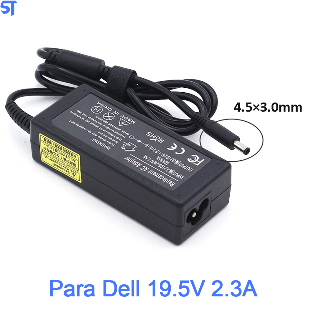 Fonte Notebook Compatível Com Dell XPS 12/13/13R/13Z/14/13-L321X/19.5V/2.31A/45W Plug 4.5 x 3.0Mm