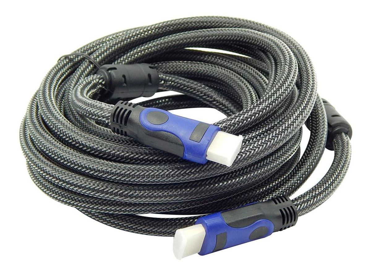 Cabo HDMI 10M Versão 1.4 Com Malha e Filtro od 7.3 Blindado