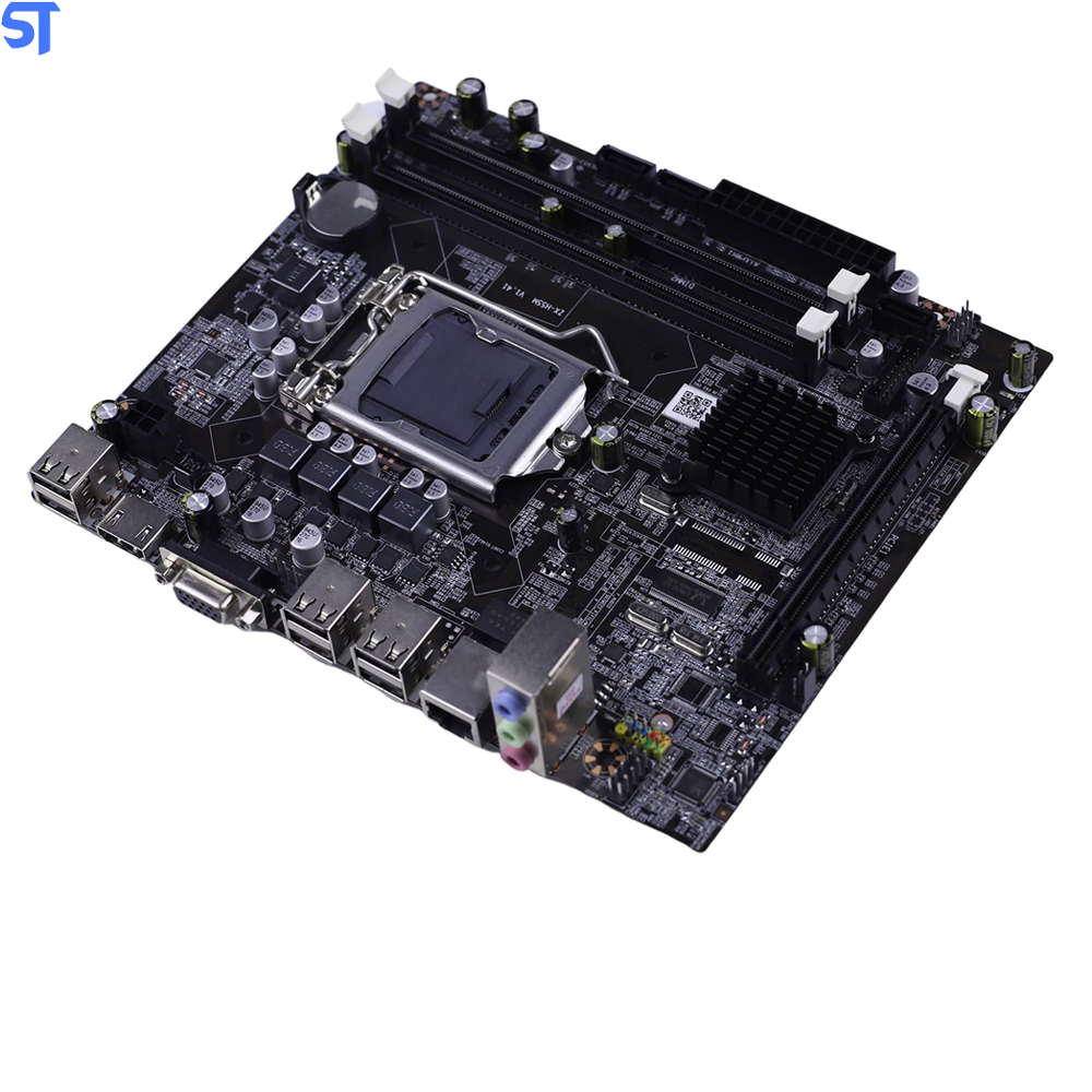 Placa Mãe Wovibo H55 LGA 1156 DDR3 Dual Channels Memória 8G Suporte A I3 I5 I7 Xeon