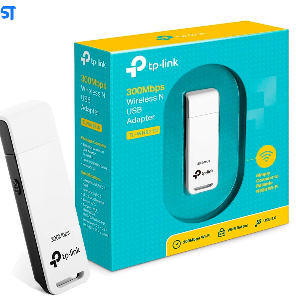 Adaptador de Rede USB Wireless 300Mbps TP Link TL WN821N