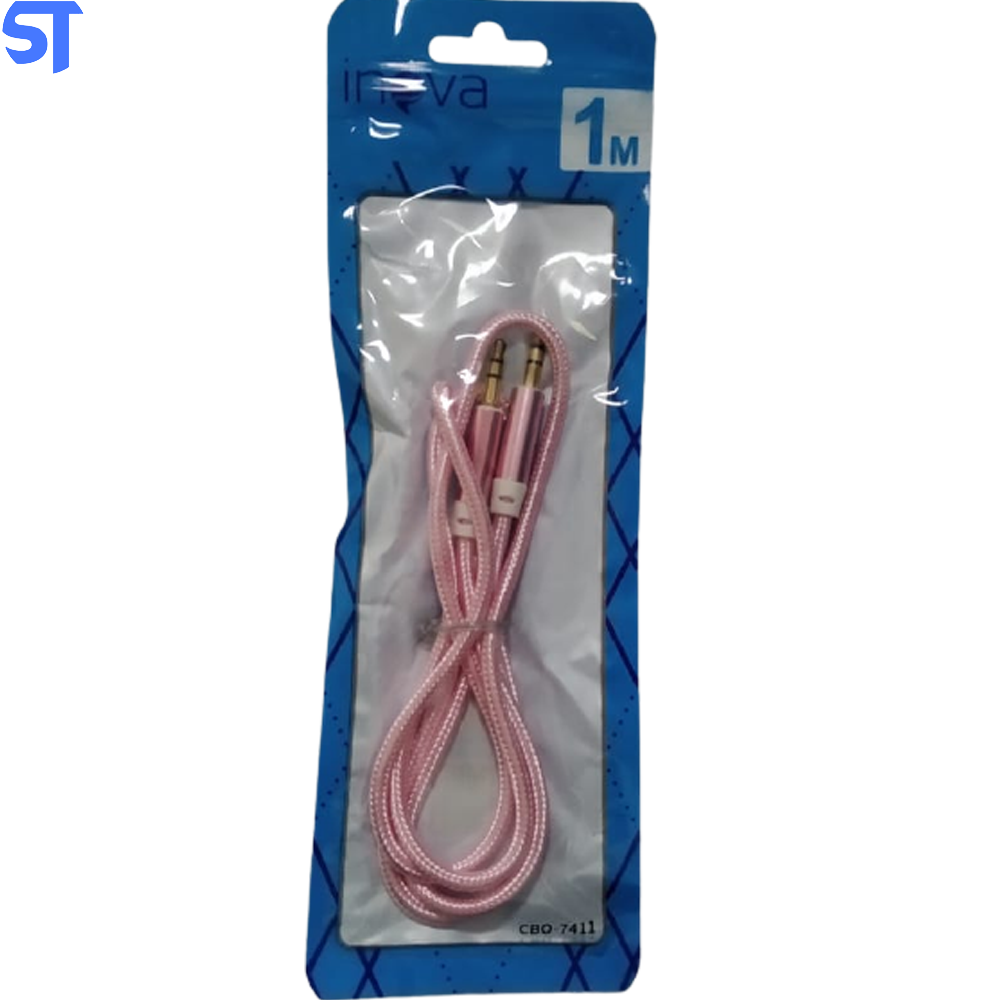 Cabo P2 x P2 Trançado Inova CBO-7411 1M Rosa