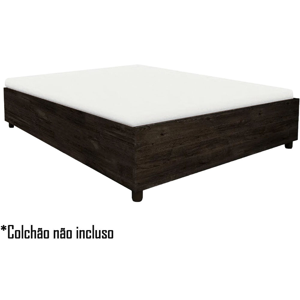 Cama Casal Mônaco Tcil Móveis Cumaru Rustic - Sem Colchão