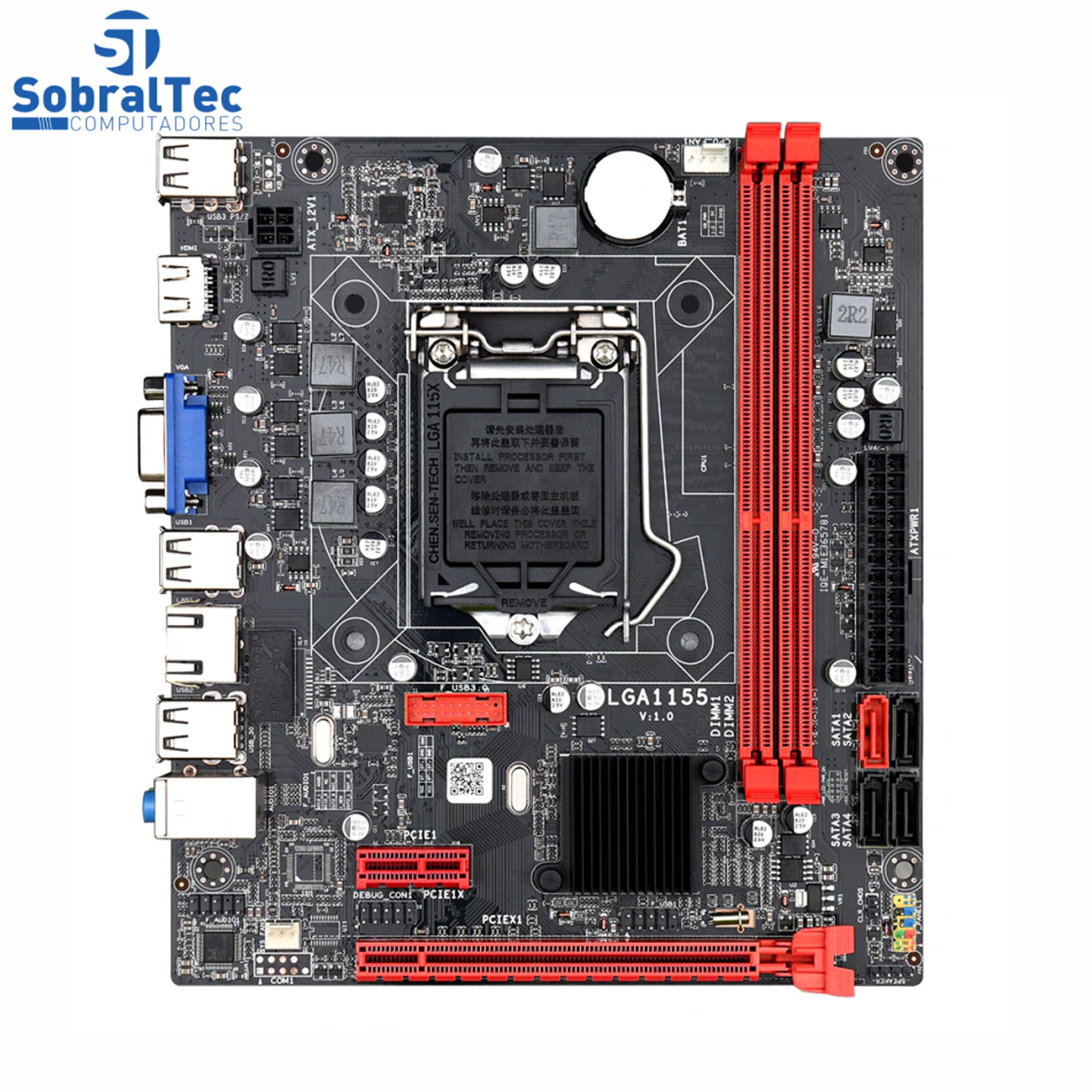 Computador Celeron Dual Core 2,6Ghz - HD SSD 128GB- Memória DDR3 de 4GB- Windows 10- Com Teclado e Mouse