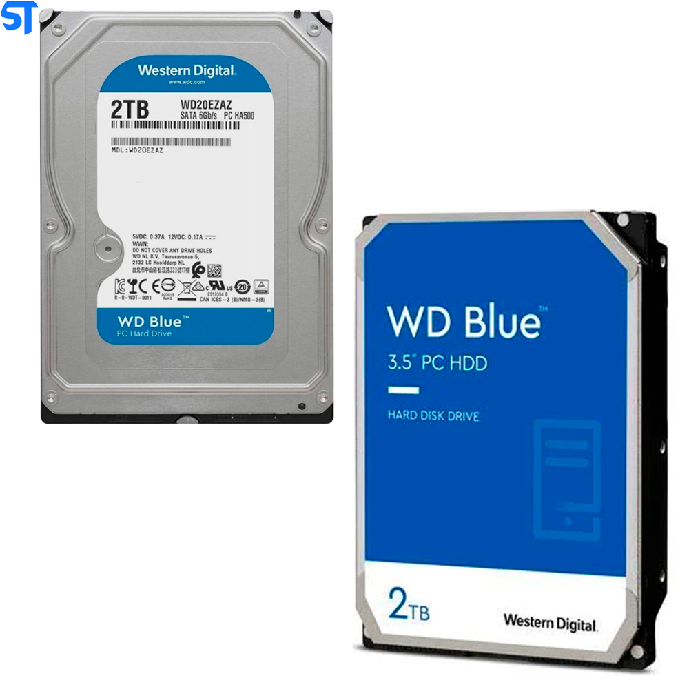 HD Interno Western Digital 2TB WD BLUE WD20EZAZ 256MB SATA III