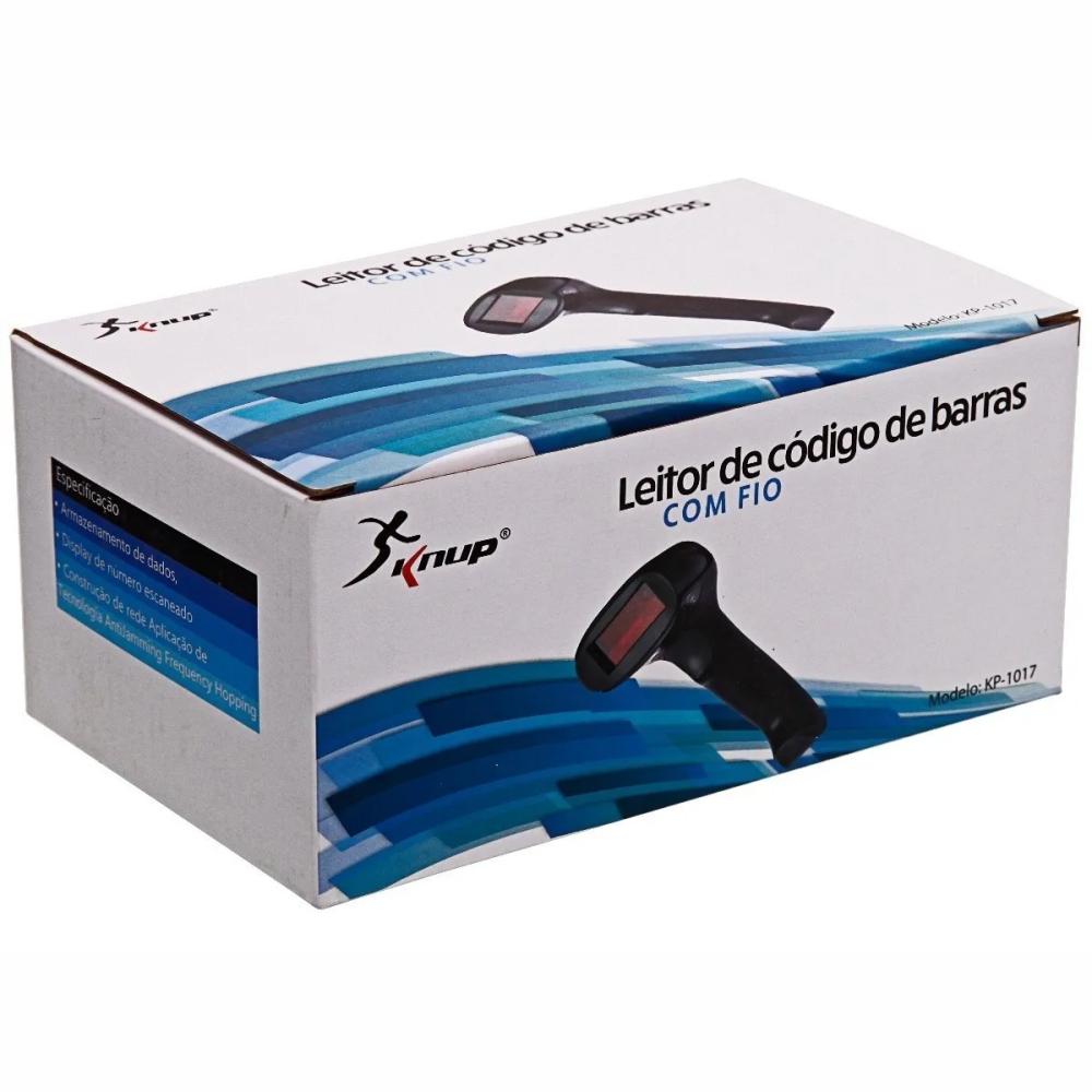 Leitor Laser De Codigo De Barras Knup Usb2.0 Kp-1017