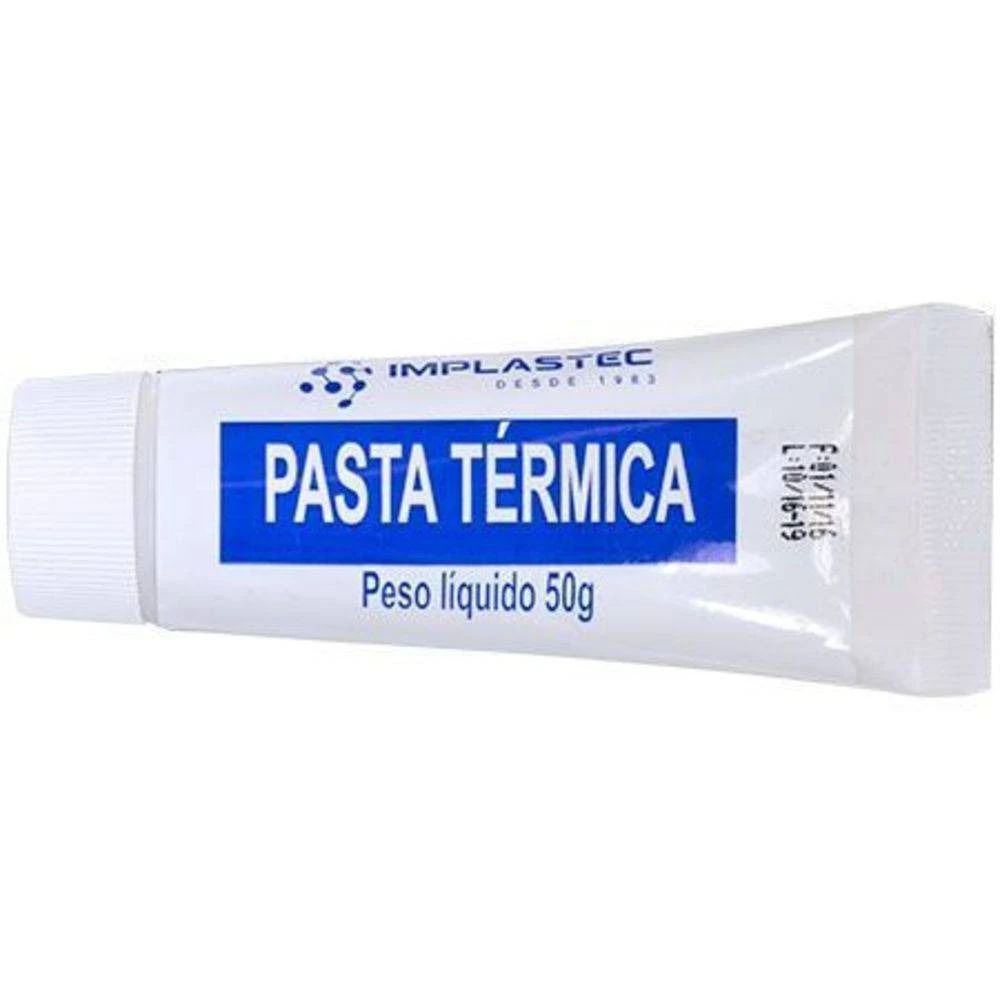 Pasta Térmica Branca Bisnaga Aplicadora 50 Gramas Implastec