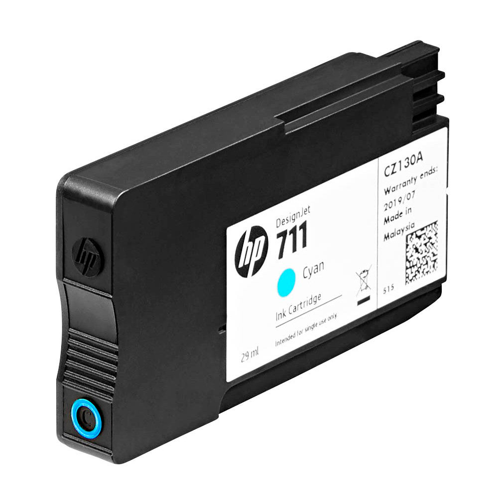 Cartucho de Tinta HP DesignJet 711 |  T120, T130, T520 | 29ml Ciano HP Original - CZ130AB