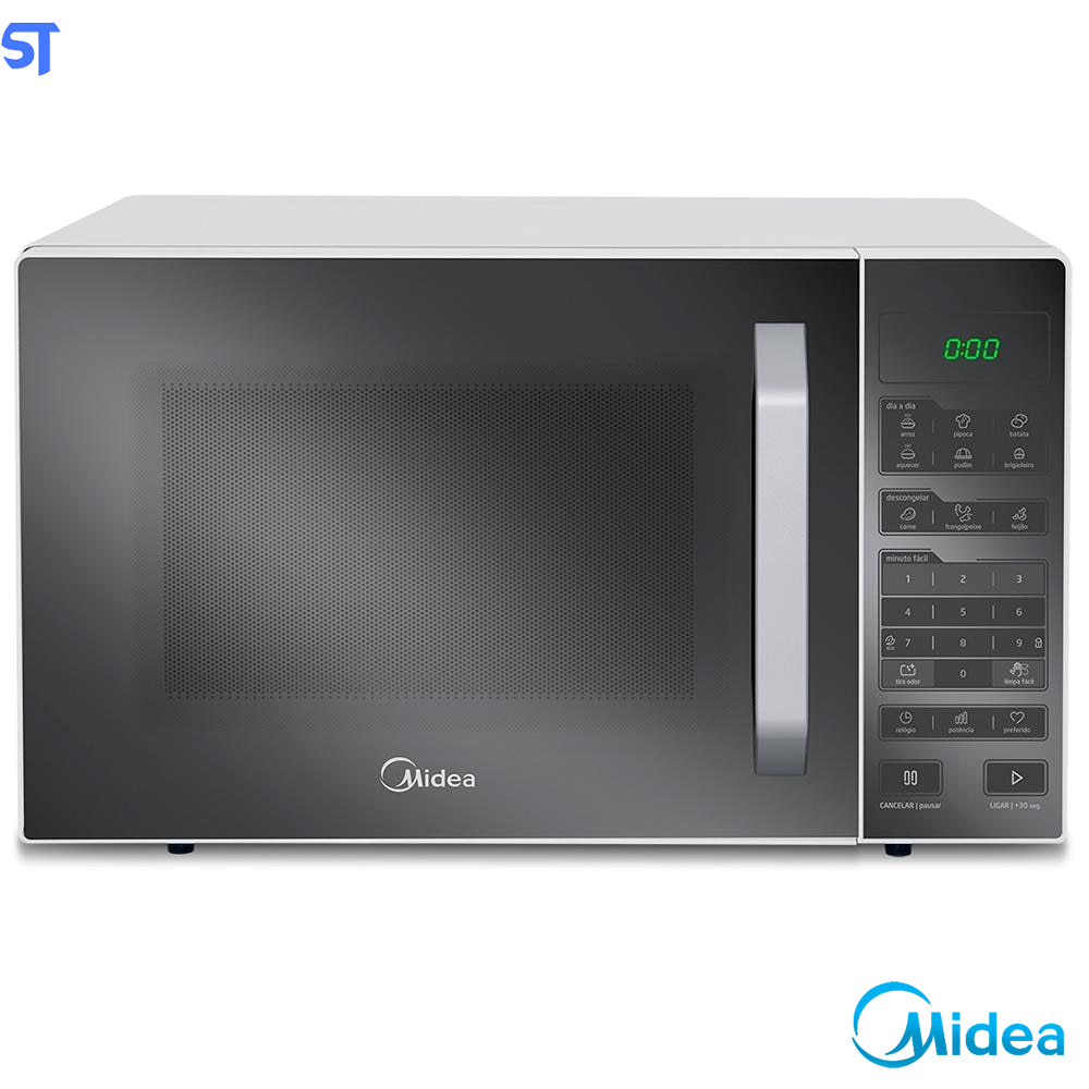 Forno Micro-Ondas 35L Branco Espelhado Midea 220V MXSA35E2