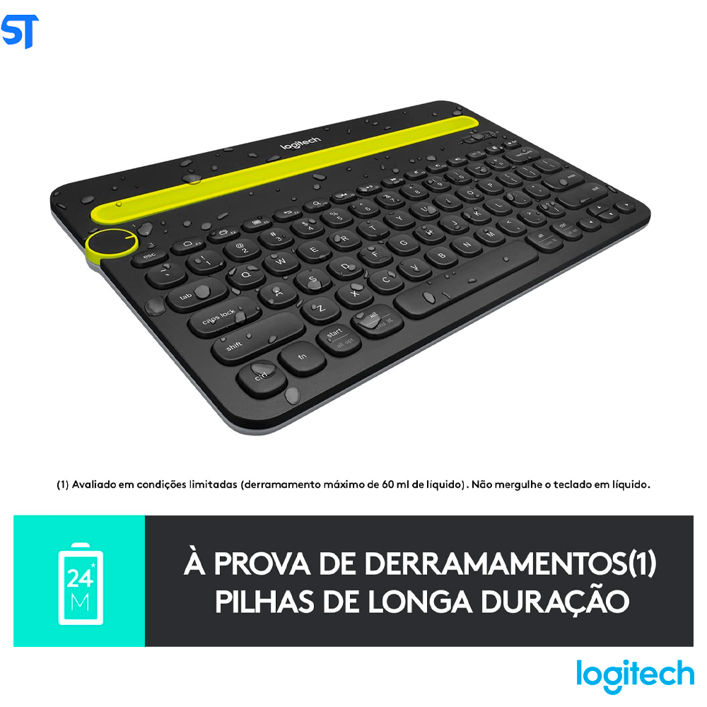 Teclado Bluetooth Multi-device Para Computadores, Tablets E Smartphones - Logitech - K480
