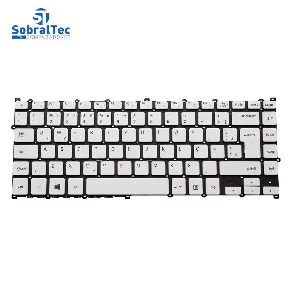 Teclado Notebook Compativel Com Samsung Np500r4k Np500r4l 500r4k - White - BR - No Frame